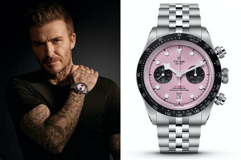 tudor david beckham|tudor black bay chrono pink.